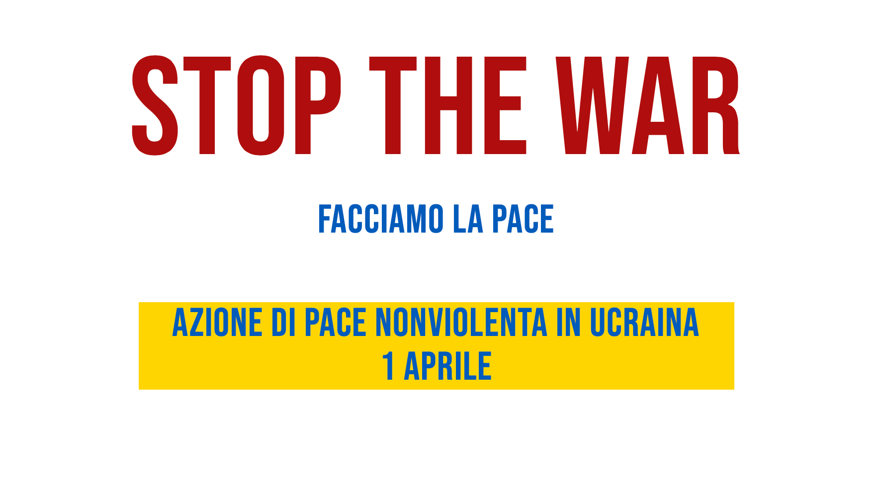 Stop The War - Nuovi Orizzonti
